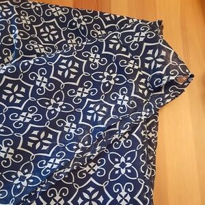 HD Her Destiny Navy and White Patterned Women's Palazzo Pants